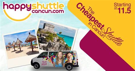 happy shuttle cancun airport|cheapest cancun airport shuttle.